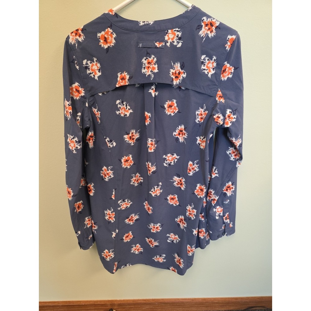 Duluth Trading Womens BlueSidewinder Flex Tunic Floral‎ Top Size S Nylon Spandex - Picture 4 of 4